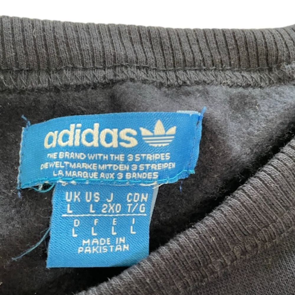 Adidas Trefoil Navy and White Crew Neck Sweatshirt - Picture 4 of 5